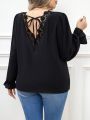 SHEIN Frenchy Plus Size Women's Back Strap Shirt