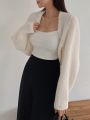 DAZY Women's Loose Solid Color Open Front Casual Cardigan