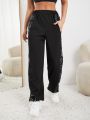 SHEIN Yoga High Street Letter Graphic Elastic Waist Sports Pants