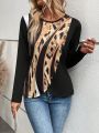 Leopard Print Asymmetrical Hem Tee