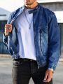 Manfinity EMRG Men's Stand Collar Denim Jacket