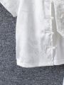 White Jacquard Fabric Traditional Chinese Clothing For Young Boys