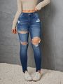 Women's Slim Fit Ripped Jeans