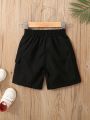 SHEIN Kids EVRYDAY Young Boy Flap Pocket Side Shorts