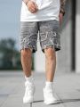 Manfinity EMRG Men'S Frayed Edge Denim Shorts