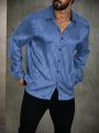 Extended Sizes Men's Plus Size Long Sleeve Button Up Shirt