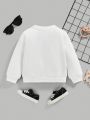 Baby Boy Letter Graphic Sweatshirt