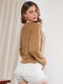 Luxe Womens Mini Bow Tie Cardigan