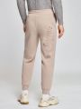 SHEIN Men Letter Embroidery Drawstring Waist Sweatpants