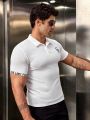 Manfinity LEGND Men's Short Sleeve Polo Shirt With Letter Print