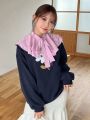 FriFul Floral Print Drop Shoulder 2 In 1 Sweatshirt