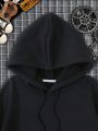 Men's Letter Print Drawstring Hoodie