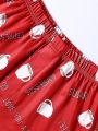 Men'S Cup Shaped Letter Printed Boxer Briefs