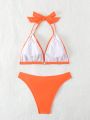 Women'S Solid Color Swimsuit Set