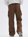 Teenage Boys' Flip Pocket Pleated Long Pants