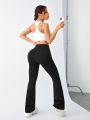 Daily&Casual Women'S V-Waist Flare Workout Pants