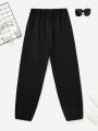 Letter Print Teen Boy Pant