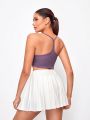 SHEIN VARSITIE Sports  Yoga Basic Chest Cup  With TANK TOP