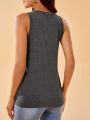 SHEIN Tall Women's Sleeveless Vest Top With Owl & Letter Print