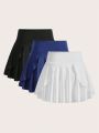 Tennis Casual Women's Solid Color Sports Skirt Pants