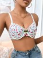 Women'S Cherry Print Underwear Bra (Valentine'S Day)