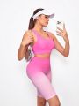 SHEIN VARSITIE Sports Yoga Basic Chest Cup  With TANK TOP