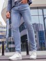 Manfinity Homme Blue Slim Fit Jeans