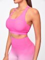 SHEIN VARSITIE Sports Yoga Basic Chest Cup  With TANK TOP