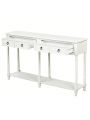 Console Table Sofa Table with Storage for Entryway with Drawers and Shelf