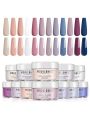 Modelones 12 Pcs Acrylic Powder Set Muse Goddess Collection Acrylic Nail Powder White Pink Purple Blue Grey Professional Nail Extension, Carving Kit Gifts for Women