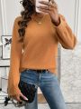 Women's Solid Color Casual Sweater