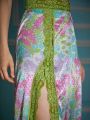 Alice McCall Floral Print Contrast Lace Split Thigh Skirt