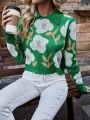 SHEIN Frenchy Women's Sweater With Flower Pattern