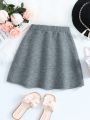 Minimalist And Stylish Tween Girl Sweater Skirt