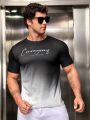 Manfinity Homme Men'S Casual Short Sleeve T-Shirt With Letter Print