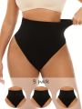 3pcs/Set Women's Shapewear High Waist Thong Control Panties