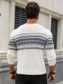 Men'S Striped Crew Neck Sweater