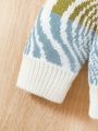 Boys' Color Block Striped Crew Neck Pullover Sweater