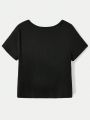 SHEIN CURVE+ Plus Size Round Neck Short Sleeve T-shirt