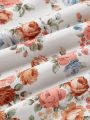 SHEIN MOD Women'S Floral Print Elastic Waist Belted Skirt