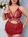 Classic Sexy Plus Size Hollow Out Sexy Lingerie, Valentine'S Day Style