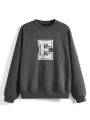 Gracel Kelly Letter Print Crewneck Sweatshirt