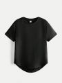 SHEIN Kids EVRYDAY 2pcs Tween Boy Round Neck Short Sleeve T-Shirt