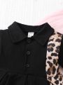 Baby Leopard Print Shirt Dress & Accessory Headband