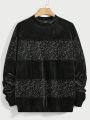 Manfinity AFTRDRK Loose Men's Knitted Patchwork Round Neck Sweatshirt