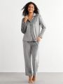 SHEIN Leisure Women's Solid Color Homewear Suit / Pajama Set