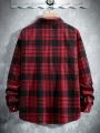 Men'S Plus Size Plaid Long Sleeve Shirt