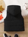 Little Girls' Casual Simple Winter Warmth Padded Vest With Loose Fit