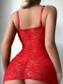 Women'S Sexy Lingerie Set (Underwire Slip Dress, Thong) Valentine'S Day Edition