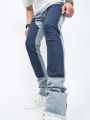 Men's Color Block Slim Fit Denim Jeans